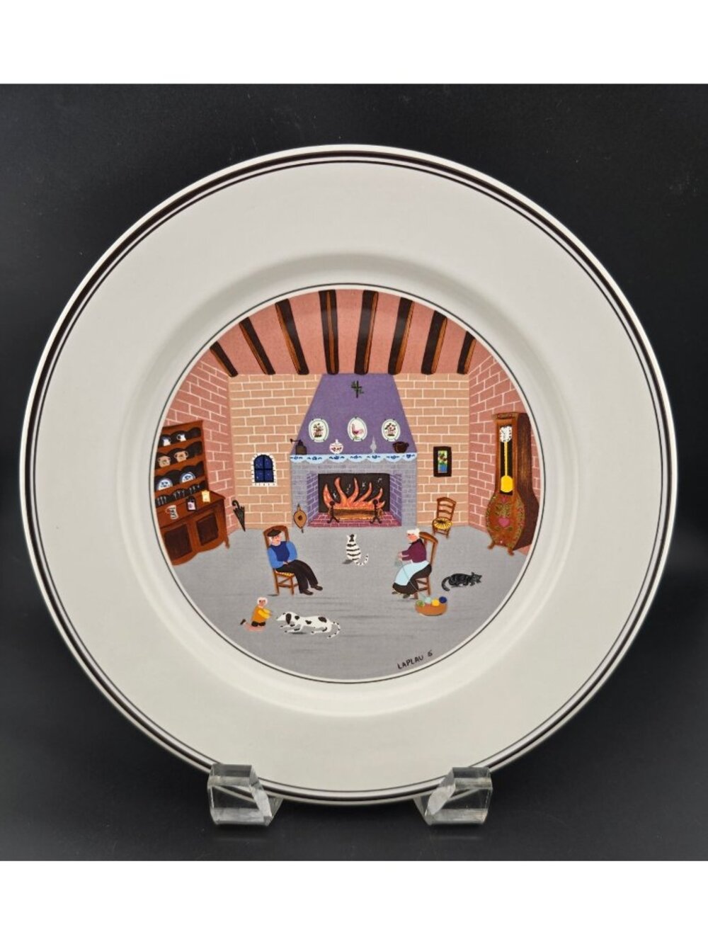 Villeroy & Boch Design Naif Plate 8.25" Couple by Fireplace Porcelain